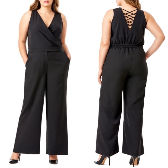 MYNT 1972 Lace-Up Back Wide Leg Jumpsuit - Picture 1 of 9
